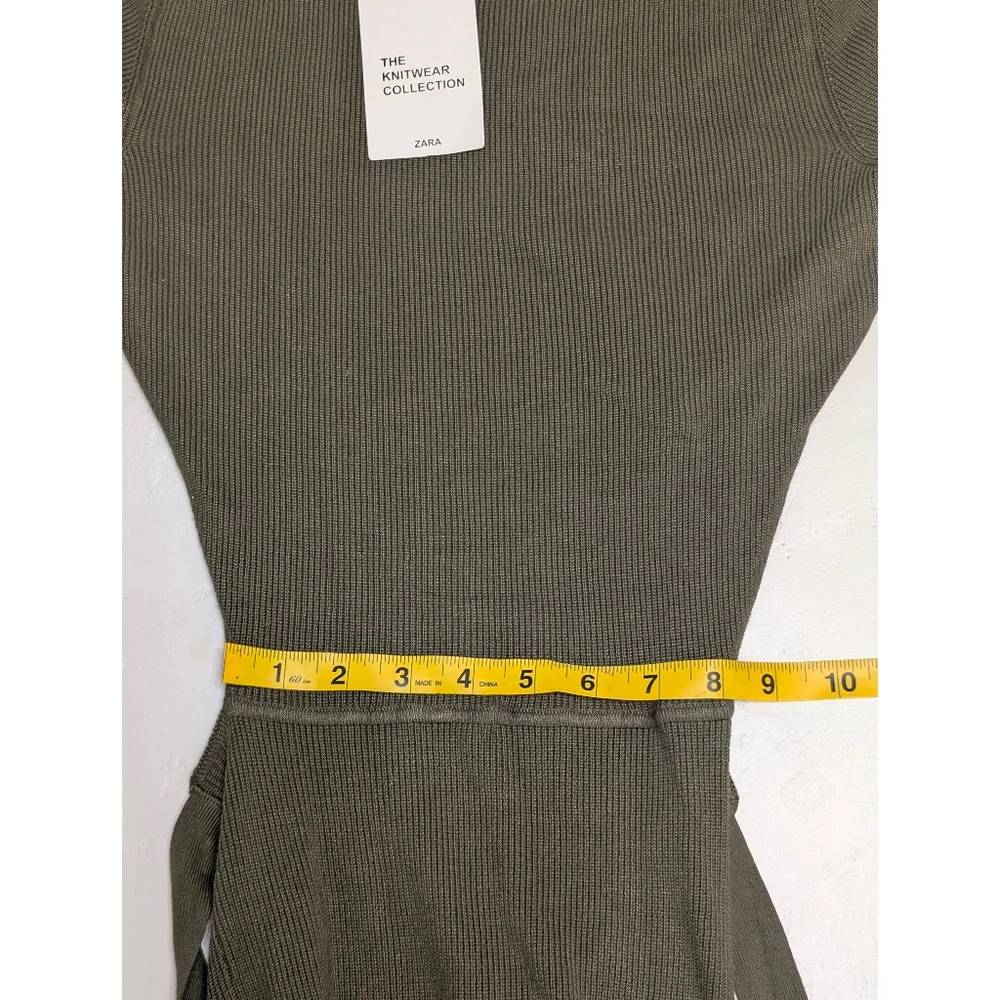 ZARA Knit Cutout Back Midi Dress Women's Size M - Picture 12 of 16